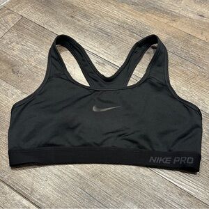 Nike Pro Dri-fit Women's Black Sports Bra Medium